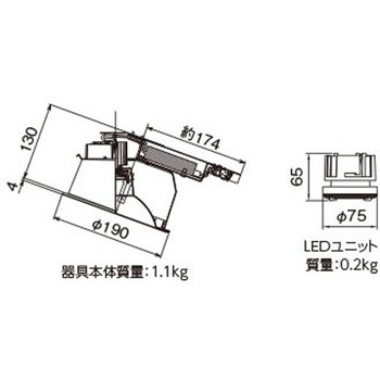 ユニット交換形DL傾斜天井 東芝ライテック