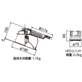 ユニット交換形DL傾斜天井 東芝ライテック