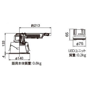 LEKD159904N-LD9 ユニット交換形DL軒下用 1個 東芝ライテック 【通販