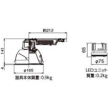 LEKD103915L-LS9 ユニット交換形DL軒下用 1個 東芝ライテック 【通販