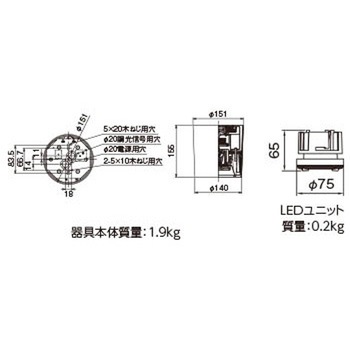 ユニット交換形DL直付CL 東芝ライテック