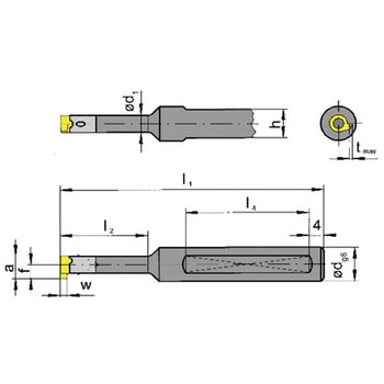 ミニ 小径溝入れ加工用ホルダー B108～ HORN