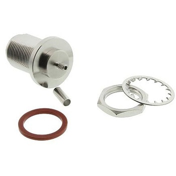 RF/同軸 N バルクヘッド ジャック ストレート 50 Ω クリンプ AMPHENOL