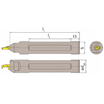 スーパーミニ 小径溝入れ加工用ホルダー B109～ HORN