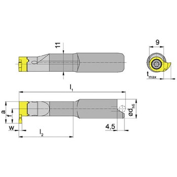 ミニ 小径溝入れ加工用ホルダー B114～ - HORN