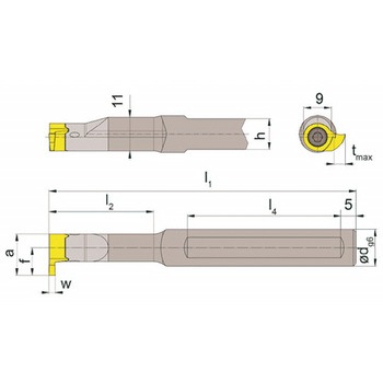 ミニ 小径溝入れ加工用ホルダー B114～ - HORN