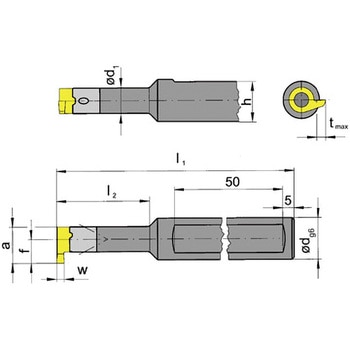 ミニ 小径溝入れ加工用ホルダー B116～ - HORN