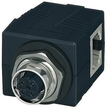 アダプタ M12 4POS プラグ-RJ45 8POS ジャック - フクハラ