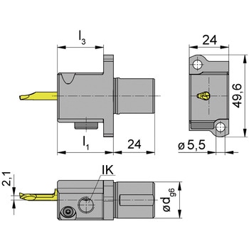 スーパーミニ 小径溝入れ加工用ホルダー LB105～ HORN