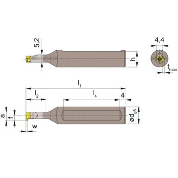 ミニ 小径溝入れ加工用ホルダー LB106～ - HORN