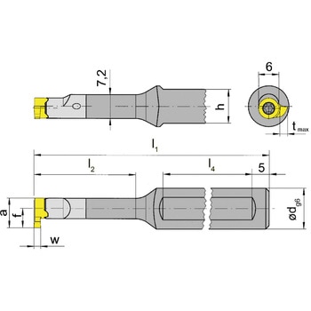 ミニ 小径溝入れ加工用ホルダー LB10P～ - HORN