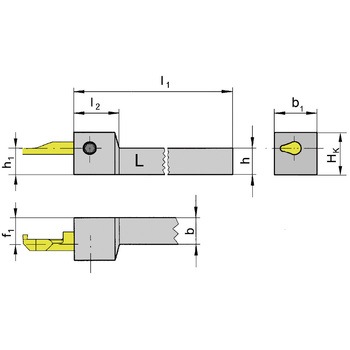 スーパーミニ 小径溝入れ加工用ホルダー LH105～ HORN