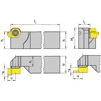 ミニ 小径溝入れ加工用ホルダー LHC114～ HORN