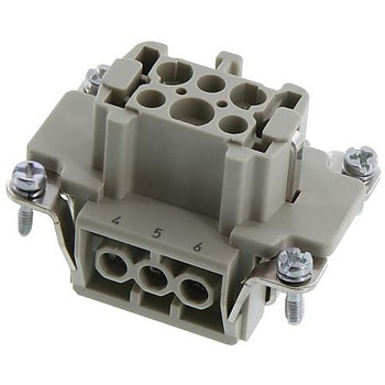 角型 HAN インサート メス 6WAY ネジ ハーティング