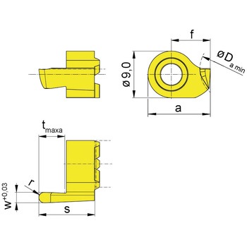 ミニ 小径溝入れ加工用インサート R114～ HORN