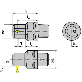 スーパーミニ 小径溝入れ加工用ホルダー RB105～ - HORN