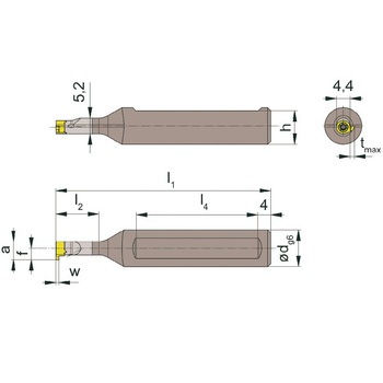 ミニ 小径溝入れ加工用ホルダー RB106～ HORN