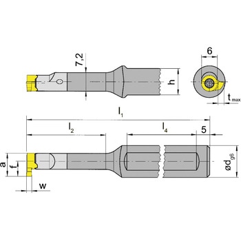 ミニ 小径溝入れ加工用ホルダー RB10P～ HORN