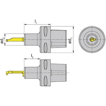 スーパーミニ 小径溝入れ加工用ホルダー RB110～ - HORN