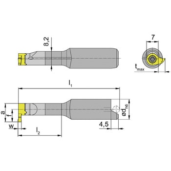 ミニ 小径溝入れ加工用ホルダー RB11P～ HORN