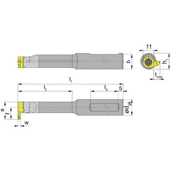 ミニ 小径溝入れ加工用ホルダー RB18P～ HORN