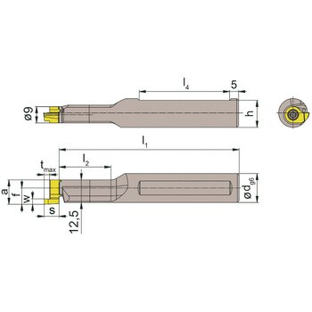 ミニ 小径溝入れ加工用ホルダー RBA114～ HORN 突っ切り・溝入れ用