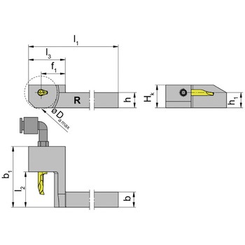 スーパーミニ 小径溝入れ加工用ホルダー RHC105～ - HORN