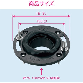 GA-NE020 これエエやん トイレ排水用接続部品 床フランジ GAONA(ガオナ) 呼び径75・100兼用 - 【通販モノタロウ】