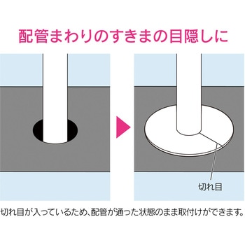 これエエやん ステンレスプレート 配管穴隠し(10枚入) GAONA(ガオナ)
