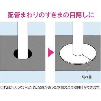 これエエやん ステンレスプレート 配管穴隠し(10枚入) GAONA(ガオナ)