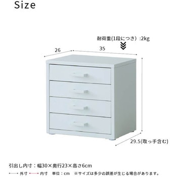 くらしのストレージボックス4段 永井興産