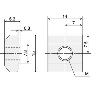 アルミフレーム用 ナット - TRUSCO