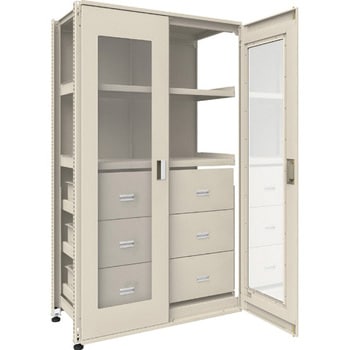 中量ボルトレス棚M3型(パネル・扉付・300kgタイプ、高さ2100mm) TRUSCO