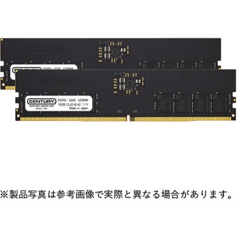 DT用 PC5-41600 DDR5-5200 288p UDIMM 1.1v 32GBkit(16Gx2)1R CENTURY MICROY MICRO(センチュリーマイクロ)