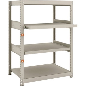 軽中量ボルトレス棚M1．5型(150kgタイプ、高さ1200mm、2段、スライド2段タイプ) - TRUSCO