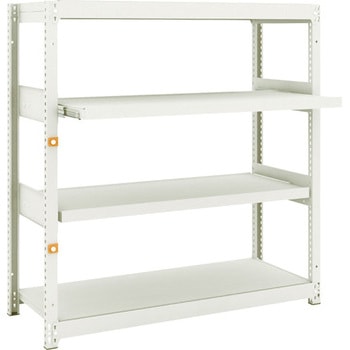 軽中量ボルトレス棚M1．5型(150kgタイプ、高さ1200mm、2段、スライド2段タイプ) - TRUSCO