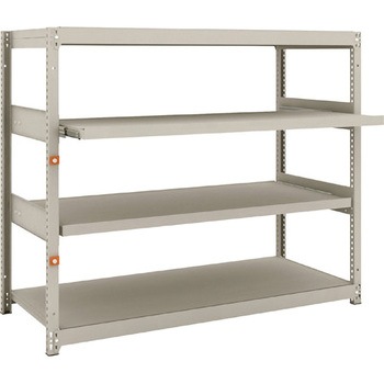 軽中量ボルトレス棚M1．5型(150kgタイプ、高さ1200mm、2段、スライド2段タイプ) - TRUSCO