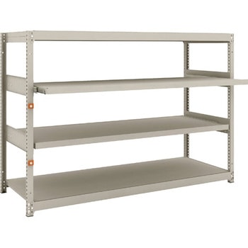 軽中量ボルトレス棚M1．5型(150kgタイプ、高さ1200mm、2段、スライド2段タイプ) - TRUSCO