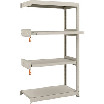 軽中量ボルトレス棚M1．5型(150kgタイプ、高さ1500mm、2段、スライド2段タイプ) TRUSCO