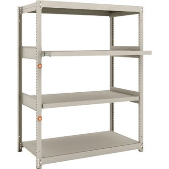軽中量ボルトレス棚M1．5型(150kgタイプ、高さ1500mm、2段、スライド2段タイプ) TRUSCO