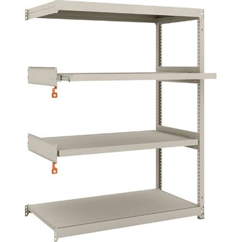 軽中量ボルトレス棚M1．5型(150kgタイプ、高さ1500mm、2段、スライド2段タイプ) TRUSCO