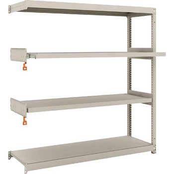 軽中量ボルトレス棚M1．5型(150kgタイプ、高さ1500mm、2段、スライド2段タイプ) TRUSCO