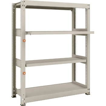 中量ボルトレス棚M3型 (300kgタイプ、高さ1500mm、2段、スライド2段タイプ) - TRUSCO