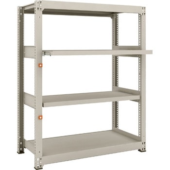 中量ボルトレス棚M3型 (300kgタイプ、高さ1500mm、2段、スライド2段タイプ) - TRUSCO
