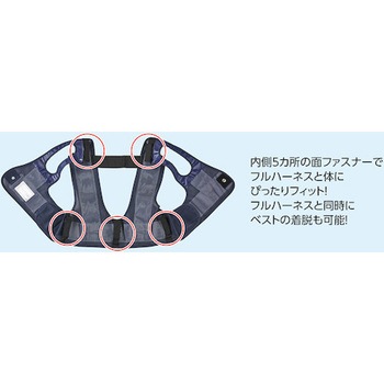 フルハーネス用安全ベスト 日本緑十字社