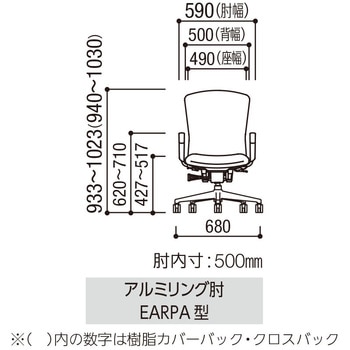 Elfie(エルフィ)/ELA2_メッシュバック_ホワイトフレーム_ミドルバック 内田洋行