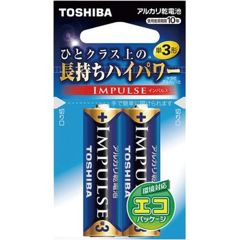IMPULSE アルカリ乾電池 東芝
