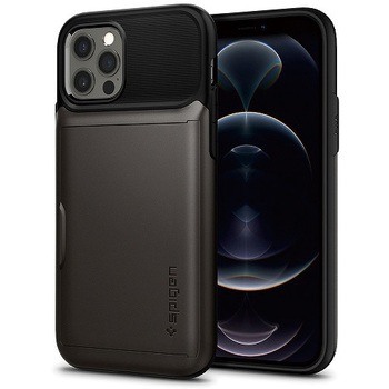 ACS01528 iPhone 12 Pro/12 Case Slim Armor Wallet Gunmetal 1個