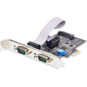 RS232C RS422 RS485シリアルインターフェースカード/PCIe x1/2ポート/921.6Kbps/Win & Linux/DB9 拡張 ボード StarTech.com