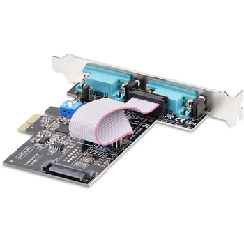RS232C RS422 RS485シリアルインターフェースカード/PCIe x1/2ポート/921.6Kbps/Win & Linux/DB9 拡張 ボード StarTech.com